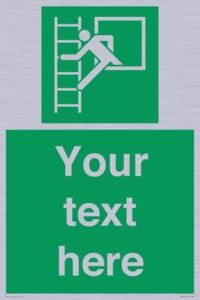 Custom Emergency Escape Ladder Sign